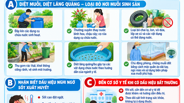 HÃY CHỦ ĐỘNG PHÒNG, CHỐNG SỐT XUẤT HUYẾT: ĐỪNG ĐỂ MUỖI SINH SÔI, ĐỪNG ĐỂ DỊCH BỆNH LAN RỘNG